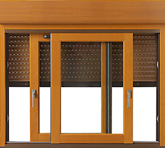 VOLET INTEGRE FENÊTRE COULISSANTE BOIS