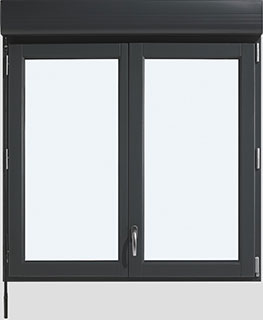 FENÊTRE 2 VANTAUX GRIS
