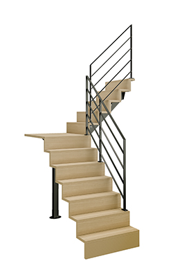 LIAISON QUART TOURNANT INTERMÉDIAIRE AVEC PALIER